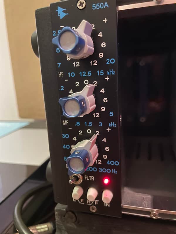 API 550A 500 Series 3-Band Equalizer Module 2007 - Present - Black image 1