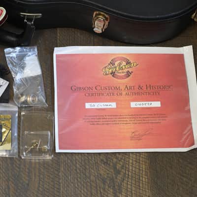 2004 Gibson Custom Shop '68 Les Paul Custom Reissue Electric Guitar Flame Firemist + COA OHSC image 2
