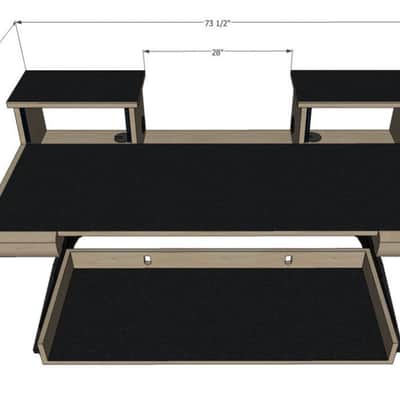 Sound Construction Supply SCS Keyboard 61 Studio Desk Black/Walnut image 5