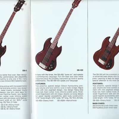Vintage Gibson Gibson Bass Guitar Catalog Brochure SG Series Clean Copy image 5
