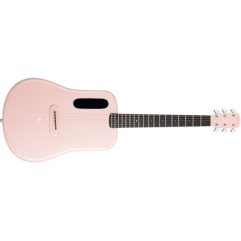 Lava Music L9210003 ME 4 Carbon Fiber 36” Acoustic / Electric Guitar With Gig Bag, Pink image 1