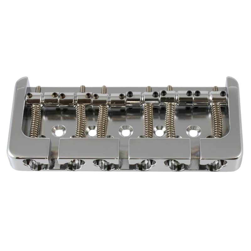 Hipshot B-Style 6-String Bass Bridge-Chrome image 1