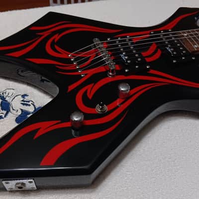 B.C. Rich Kerry King Sinature Series Electric Guitar - Black/Red Flame image 3