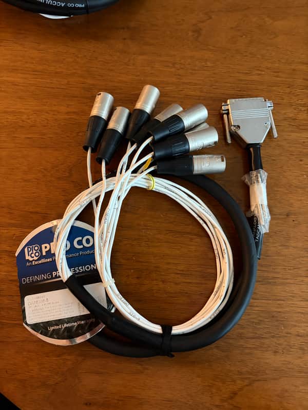 ProCo DA88XM-5 8-Channel DB25 to XLRM Snake - 5 foot