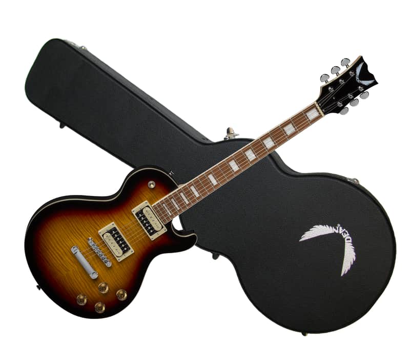 DEAN Thoroughbred X Flame Maple electric GUITAR Three Tone Burst - TBX w/ Case image 1