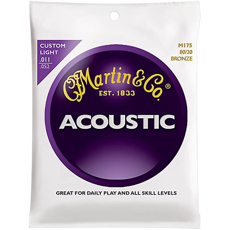 Martin MA175 80/20 Bronze Acoustic Guitar Strings, .011 - .052 image 1