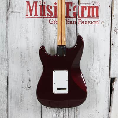 Fender 1999 Standard Strat HSS Electric Guitar Midnight Wine with Gig Bag image 7