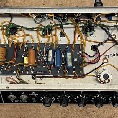 1964 Fender Tremolux 2-Channel 35-Watt 2x10" Piggyback Guitar Amp image 14