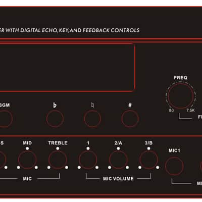 Audio2000 Karaoke Mixing Amplifier w/ Echo, Key & Feedback Controls image 2