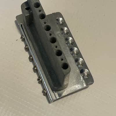 1990's MIM Fender Mexico Stratocaster Factory 6 Post Tremolo Bridge & Arm 2 1/16" String Spacing image 13