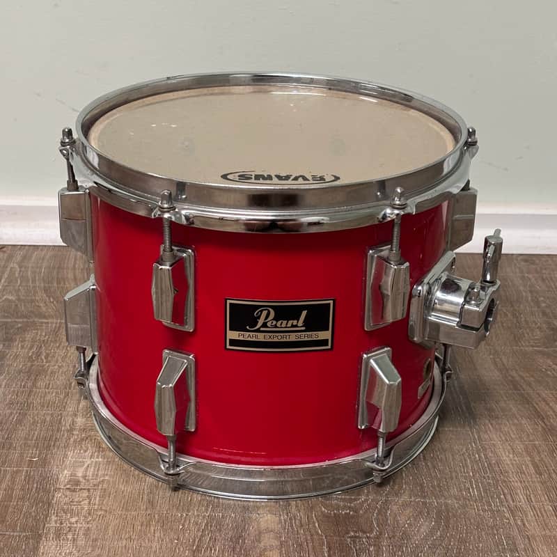 Pearl Export EX 10"x8" Rack Tom Drum Late 1980's - Coral Red image 1