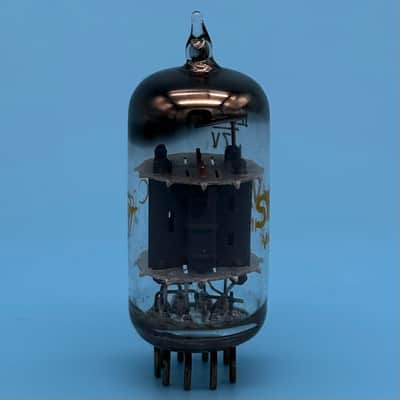 1960s Sylvania 12AU7A ECC82 Vintage Short Plate D Getter Preamp Tube! T328 image 4