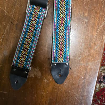 Ace  Guitar Strap Blue Hippie Vintage  1960s image 6