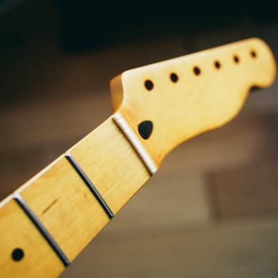 Telecaster Neck – Vintage Maple | 21 Frets | Nitro Satin Finish | Bone Nut image 17