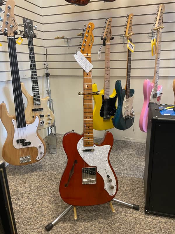 classic vibe 70s Squier Tele Thinline Natural Glossed Maple Neck image 1