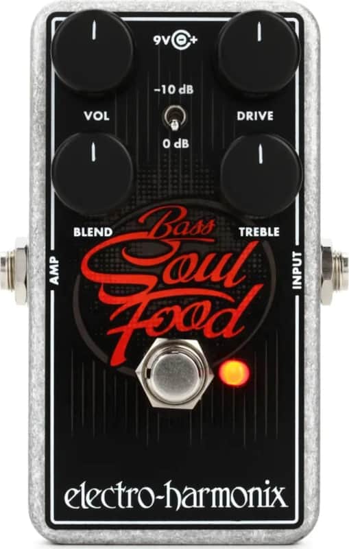 Electro-Harmonix Bass Soul Food Stomp Box Effect Pedal with power supply image 1
