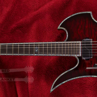B.C. Rich Mockingbird Extreme Exotic with Floyd Rose Left Hand EXMGFRBCBLH 2020 Black Cherry Burst image 2