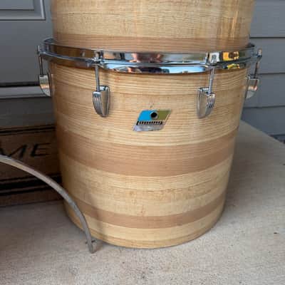 1970’s Ludwig Butcher Block Concert Tom Drum Set 13/14/15/16/18/22 image 10