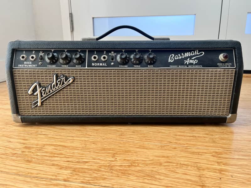 Fender Bassman AB165 Tube Amp Head 1966 - Black image 1