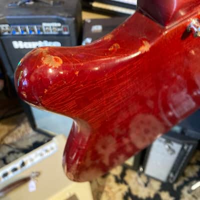 Epiphone Olympic Vintage Mahogany Under 6 lbs! Lollar P90–Les Paul Junior Jr Killer! 1965 - Cherry image 9