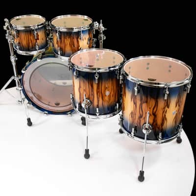 Sonor SQ2 5pc Medium Beech Shell Pack 10/12/14/16/22 - African Marble Blue Burst image 2