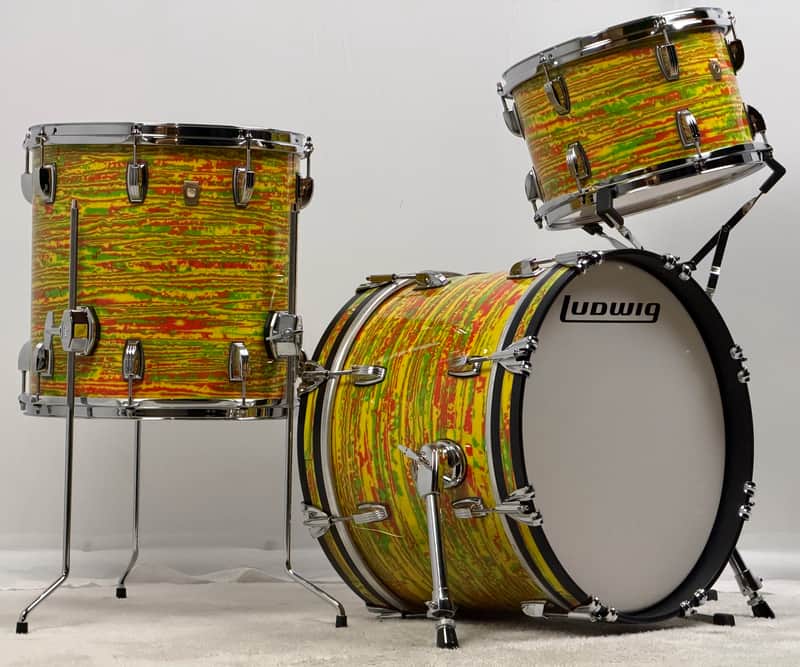 Ludwig 12x18"/8x12"/14x14" Classic Maple 'Jazzette New Yorker' Drum set - Citrus Mod image 1