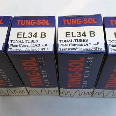New 4x TungSol EL34B / EL34 | Matched Quad / Quartet / Four Tubes | Free Ship image 3
