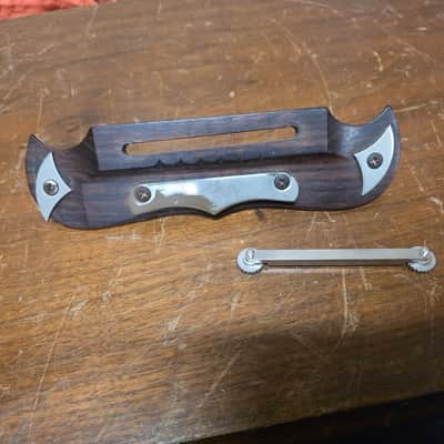 Framus Adjustable Acousitc Mustache Bridge Complete 1960s image 2