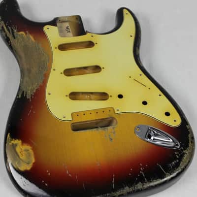 MJT Official Custom Order Aged Nitro Guitar Body by Mark Jenny Reverse Trem VTS Sunburst image 1
