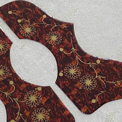 2 Pcs Acoustic Guitar Pickguard Self Adhesive Sheet For Gibson J200 SJ200 ,Crystal Brown image 3