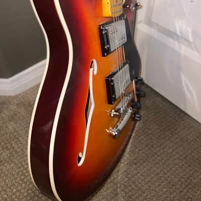LIKE NEW - Fender Modern Player Starcaster Guitar 2014 Aged Cherry Burst image 6