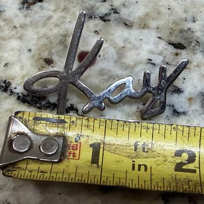 Kay Headstock Metal Logo Emblem Vintage image 4