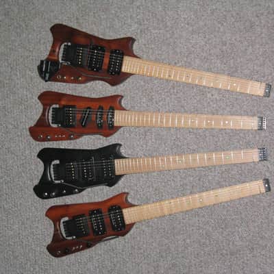 Harrower Tele/Strat 1999 Natural Wood, Old Growth Honduras Mahoghany, American Cherry, Phillipine Ma image 3