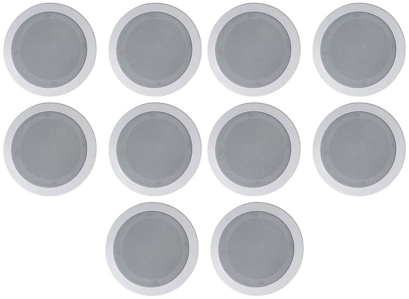 (10) Rockville HC55-16 White 5.25" 300w In-Ceiling Home Theater Speakers 16 Ohm image 1
