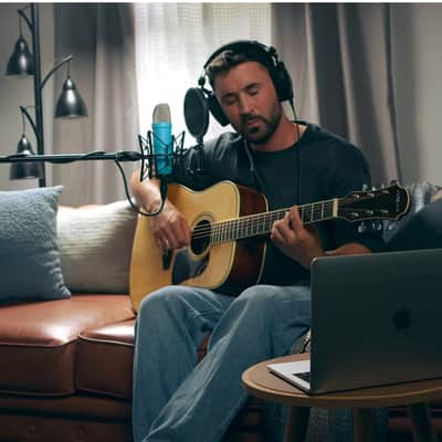 RODE NT1 Signature Series Studio Condenser Microphone with HF6 True Condenser Capsule for Studio Usage (Blue) image 3