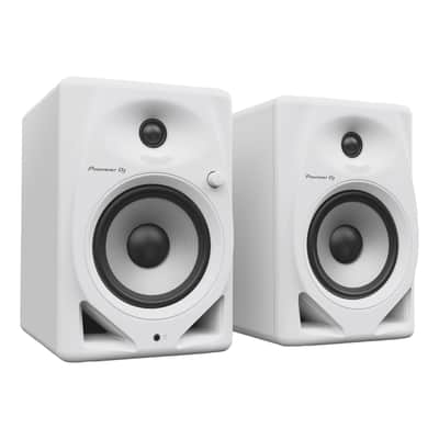 Pioneer DJ DM-50D-W/CMXEG White Studio Monitor Speakers w Stands image 2