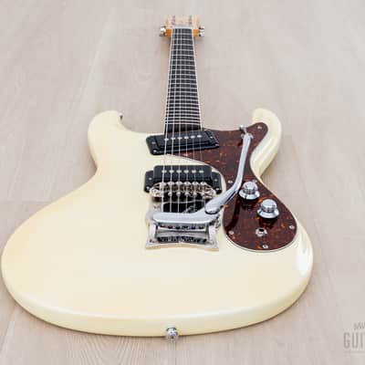 2000s Mosrite Super Custom ‘65 Ventures Model Pearl White, Near-Mint w/ Vibramute, Japan Kurokumo image 11