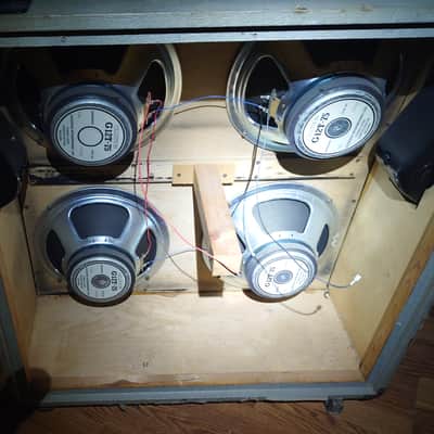 1987 Marshall 2551 AV 300w Silver Jubilee vintage original 4x12" Angled Guitar Speaker Cabinet image 4