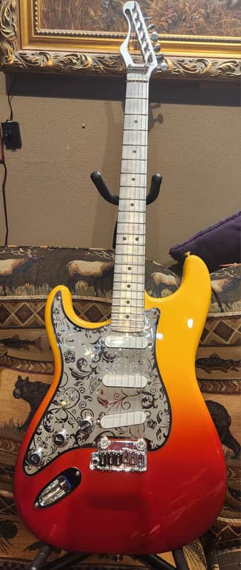 Left Handed Stratocaster Style Guitar Handcrafted Aluminum Neck image 1