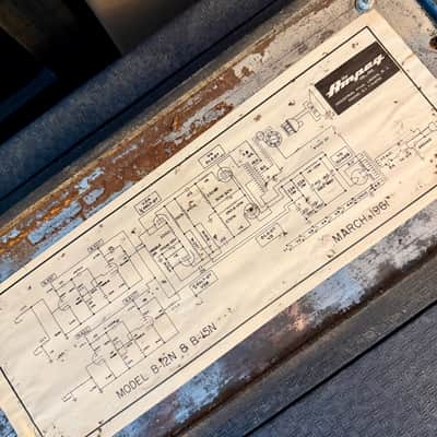 1961 Ampeg B-15N Portaflex Blue Check All Tube Bass Amp - ALL ORIGINAL, JUST SERVICED. image 13