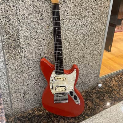 1996 Fender Japan Kurt Cobain JT-95 Jag-Stang - Fiesta Red Electric Guitar image 1