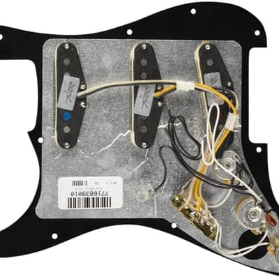 Mint Fender Pre-Wired Strat Pickguard, Custom Shop Texas Special SSS, Black 11 Hole image 3