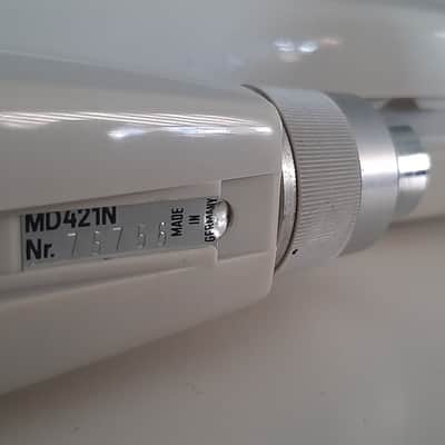 Set of 2x Sennheiser MD 421-N Cardioid Dynamic Microphones 1960s - 1980s - White image 15
