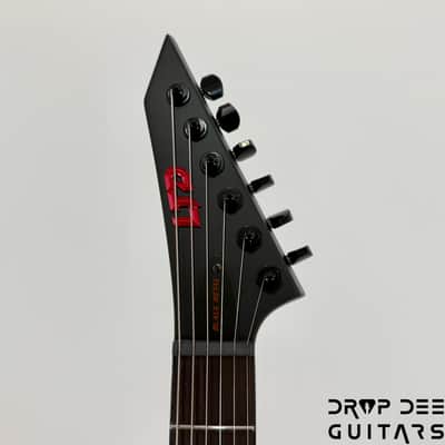 ESP LTD EXL Black Metal Electric Guitar - Black Red Burst Satin image 11