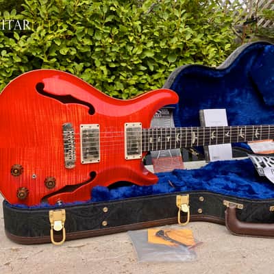 ♚PRISTINE♚2017 PRS McCarty Hollowbody II ♚ PIEZO ♚ BLOOD ORANGE 'AAA' FLAME ♚ 5.7 LBS ♚ +Artist Case ! image 1