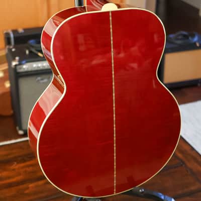 Gibson Custom Shop SJ-200 - Norman's Rare Guitars Exclusive - "Western Stars" Double Pickguard 2024 - Burgundy / Red Gloss image 8