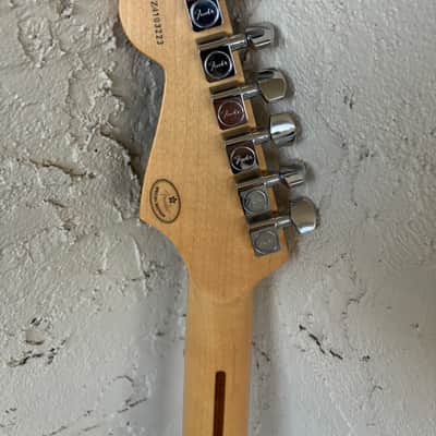 Fender  HSS Fat Strat limited edition black matching head stock Standard Stratocaster with Maple Fretboard image 8