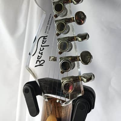 Barclay Acrylic Strat-Style Guitar w/ Transparent Acrylic Headstock – Rare (1990s–2000s) image 10