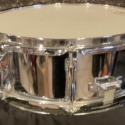 Yamaha SD-255 5.5x14" 8-Lug Steel Snare Drum 1980s - Chrome image 4