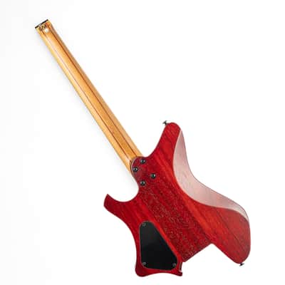 Eart GW2 Headless Electric Guitar, Right Handed, Roasted Padauk+Poplar Burl Body, 24 Stainless Steel Frets image 9